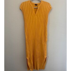 Rails Mustard Yellow Ribbed Midi Dress
